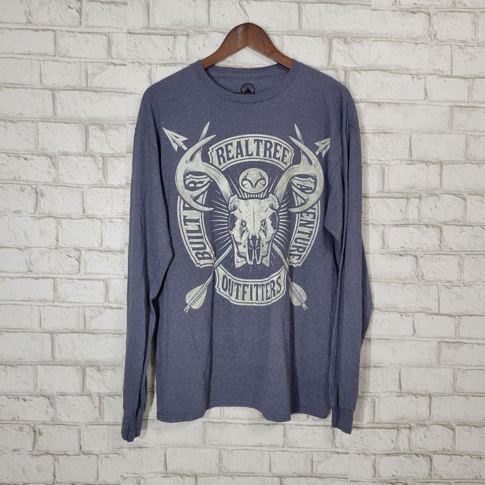 Real Tree graphic long sleeve tee